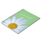 Daisy Green White Script spiraal foto Notitieboek (Linkerzijde)