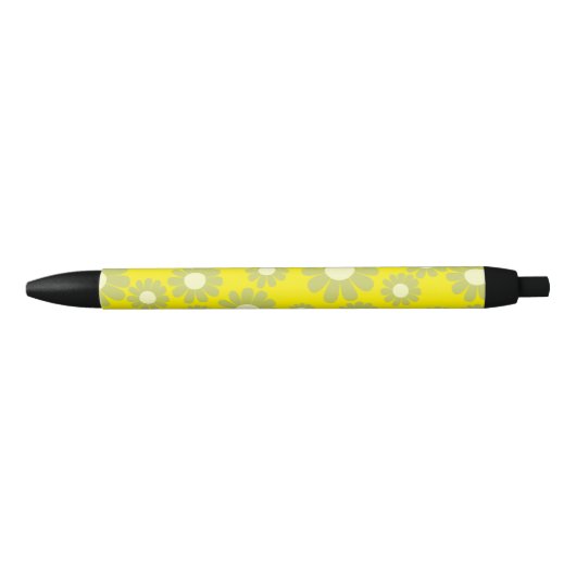 Daisy Green Yellow Zwarte Inkt Pen (Voorkant)