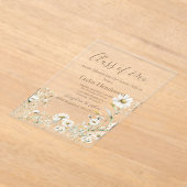 Daisy Greenery Graduation Invitation Acryl Uitnodigingen (Laagn)