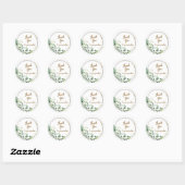 Daisy Greenery 'Thank You' Round Sticker (Vel)