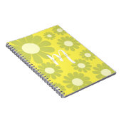 Daisy Groen Geel Monogram Notitieboek (Rechterzijde)
