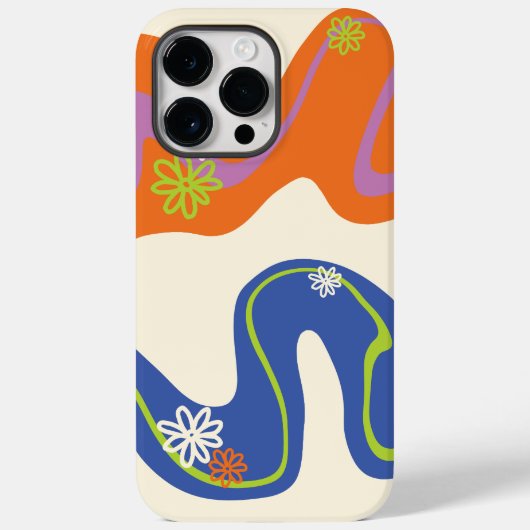 Daisy Groove Blauw, Sinaasappel, Paarse, Groen, & Case-Mate iPhone Case (Achterkant)