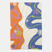 Daisy Groove Blauw, Sinaasappel, Paarse, Groen, &  Theedoek (Verticaal)