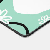 Daisy Groove in Mint Groen, Zwart en Wit Bureaumat (Hoek)