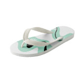 Daisy Groove in Mint Groen, Zwart en Wit Kinder Teenslippers (Schuin)