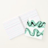 Daisy Groove in Mint Groen, Zwart en Wit Notitieboek (Binnen)
