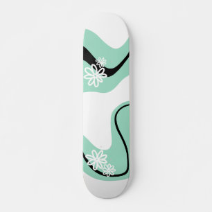 Daisy Groove in Mint Groen, Zwart en Wit Persoonlijk Skateboard