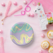 Daisy Groove Pastel Roze, Geel, Paarse & Groen Papieren Kommen (Feest)