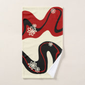 Daisy Groove - Red & Cream Bad Handdoek (Handdoek)