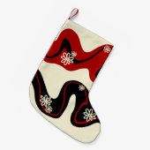 Daisy Groove - Red & Cream Kleine Kerstsok (Voorkant (Hangend))