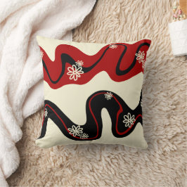 Daisy Groove - Red & Cream Kussen