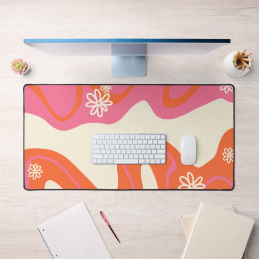 Daisy Groove - Roze, Oranje en crème Bureaumat (Kantoor 1)