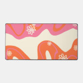 Daisy Groove - Roze, Oranje en crème Bureaumat (Voorkant)