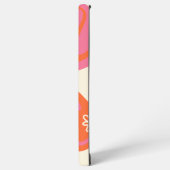 Daisy Groove - Roze, Oranje en crème Samsung Galaxy Hoesje (Linkerkant)