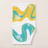 Daisy Groove - Turquoise en Geel Bad Handdoek (Handdoek)