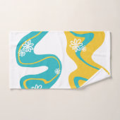 Daisy Groove - Turquoise en Geel Bad Handdoek (Handdoek)
