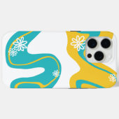 Daisy Groove - Turquoise en Geel Case-Mate iPhone Case (Achterkant (horizontaal))