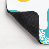 Daisy Groove - Turquoise en Geel Muismat (Hoek)