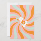 Daisy Groovy Baby shower Invitation Kaart (Achterkant)