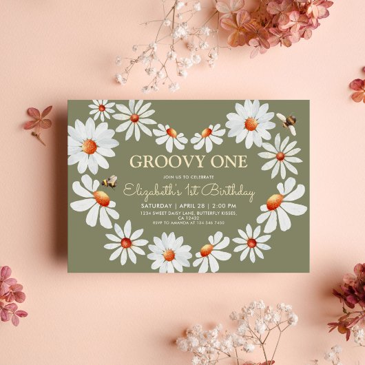 Daisy Groovy One 1e Verjaardag Kaart