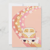 Daisy Groovy Twee verjaardagsfeestje Uitnodiging (Achterkant)