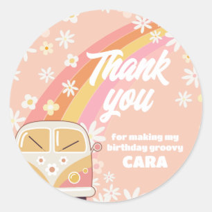 Daisy Groovy voor twee verjaardagen Ronde Sticker