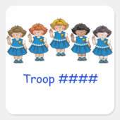 Daisy Group Vierkante Sticker (Voorkant)