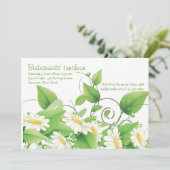 Daisy Grunge Invitation Kaart (Staand voorkant)
