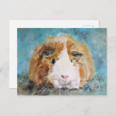 Daisy guinea oil schilderij briefkaart (Voorkant / Achterkant)