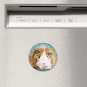 Daisy guinea oil schilderij magneet (Insitu (Vaatwasser))