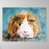 Daisy guinea oil schilderij poster (Voorkant)