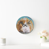 Daisy guinea oil schilderij ronde klok (Huis)