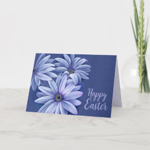 Daisy "Happy Easter" lila en blauwe kaart