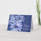 Daisy "Happy Easter" lila en blauwe kaart (Voorkant)