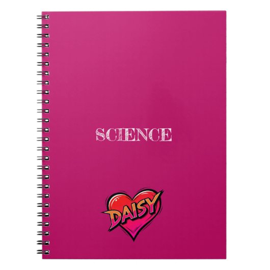 Daisy Hart Roze Notitieboek (Voorkant)