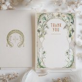 Daisy Hartelijk dank  Art Nouveau Kaart