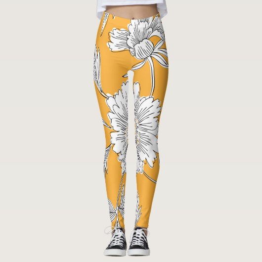 Daisy Heads: Bloemenlijn zomer. Leggings (Voorkant)