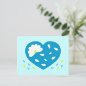 Daisy Heart Briefkaart (Staand voorkant)