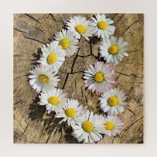 Daisy Heart Jigzaag Puzzle - Liefde -  Legpuzzel (Horizontaal)