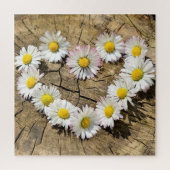 Daisy Heart Jigzaag Puzzle - Liefde -  Legpuzzel (Verticaal)