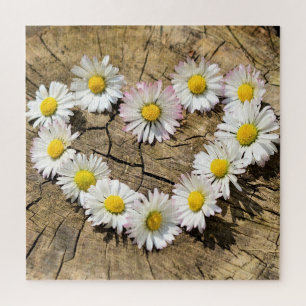 Daisy Heart Jigzaag Puzzle - Liefde -  Legpuzzel