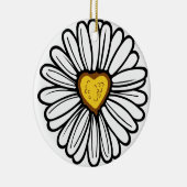 DAISY HEART KERAMISCH ORNAMENT (Rechts)