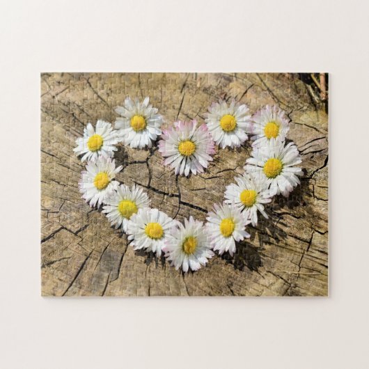 Daisy Heart Legpuzzel (Horizontaal)