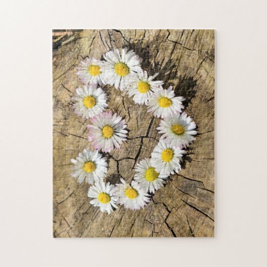 Daisy Heart Legpuzzel (Verticaal)
