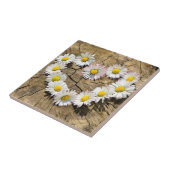 Daisy Heart - Love - Add Jouw tekst / Name Tegeltje (Zijkant)