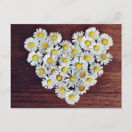 Daisy Heart of Daisies Love Kaart (Voorkant)