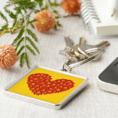 Daisy Heart Sleutelhanger (Zijkant)