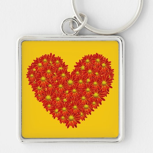 Daisy Heart Sleutelhanger (Voorkant)