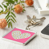Daisy Heart Sleutelhanger (Zijkant)