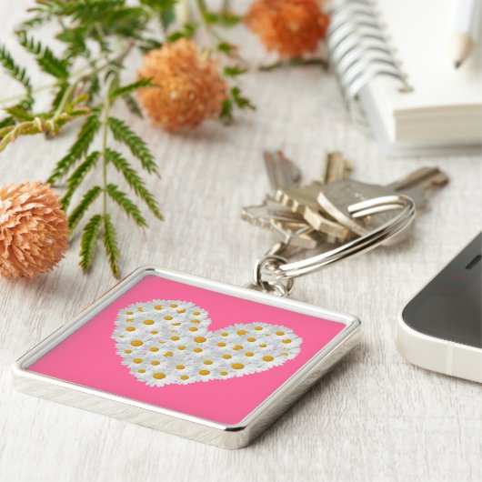 Daisy Heart Sleutelhanger (Zijkant)